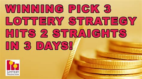 lotto strategies pick 3
